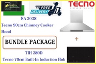 TECNO HOOD AND HOB BUNDLE PACKAGE FOR (KA 2038 &amp; TIH 280D) / FREE EXPRESS DELIVERY