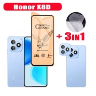 【3in1】Tempered Glass For Honor X8D X8C X8B X8A X9D X7C X7B X7D X7A Full Tempered Glass Screen Protec