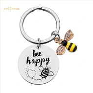 REDD Teacher s Day Bee  Happy Keychain Bumble Bee Charm Insect Keychain Bee Jewelry Inspirational Bee