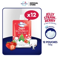 Mogu Mogu Jelly (Strawberry Flavor) with Nata de Coco 150 g. 12 Pouches Nata de Coco Jelly Coconut J