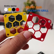 4cm Hexagonal Acrylic Fan Protector 4x4 Fan Grill/ PC Fan