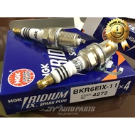 NGK BKR6EIX-11 4272 Iridium Power Spark Plug(4หัว) Made In Japan BKR6EIX11