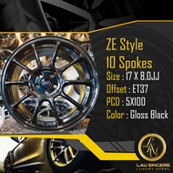 ZE Style 10 Spokes 17 X 8.0JJ 5X100 Gloss Black