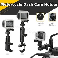 Handlebar Camera Holder Side Mirror Cam Mount Action Camera Holder Bracket Aluminum Alloy 360 Rotati