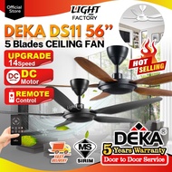 🔥2022 NEW MODEL🔥 DEKA DS11 | VDC88 56" 5 Blades DC Motor Remote Control Ceiling Fan 7 Speed Control+Reverse Kipas Siling