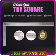 500mm 300mm Try Square L Square Angle Ruler Steel Ruler Try Square Ruler 90 Degree Ruler Pembaris Se