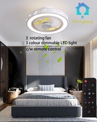 LED Ceiling Fan light Ceiling fan with light With remote control, Dimmable, Warranty /Kipas siling Lampu 50CM 72W
