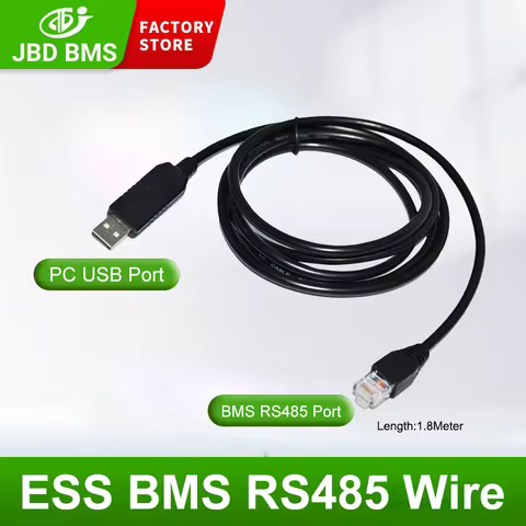 JBD UP16S019 UP16S015 UP16S010 UP16S023 Smart BMS RS485 RJ45 Cable USB To PC For Pylon/Growatt/Voltr