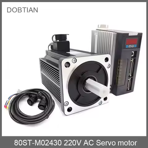 80ST-M02430 220V 750W AC Servo motor 2.39N.M. 3000RPM 0.75KW servomotor Single-Phase ac drive perman