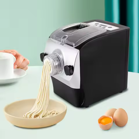 260W Electric Pasta Maker Machine Low Noise Automatic Noodle Maker with LCD Display for Kitchen 8 Di