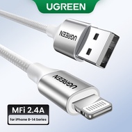 UGREEN MFi USB-C to Lightning Charging Cable for iPhone 11 12 13 14 Pro Max Nylon Data Cable