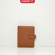 Flashee Financial Binder A6 Ring 6 Light Brown Cover Binder A6 Hole 6 Ring Light Brown