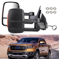 Areyourshop กระจกมองข้างแบบยืดขยายได้สำหรับ Ford Ranger MK PX XL XLT XLS wildtrak 2012 +