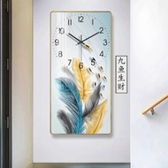 Home Decoration Wall Clock Rectangular Wall Clock Living Room Clock Household Clock Crystal Porcelain Wall Clock Clock