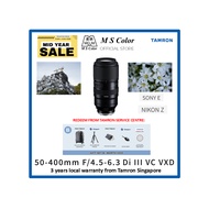 [READY STOCK | 3 YEARS WARRANTY] Tamron 50-400mm F/4.5-6.3 Di III VC VXD (A067)