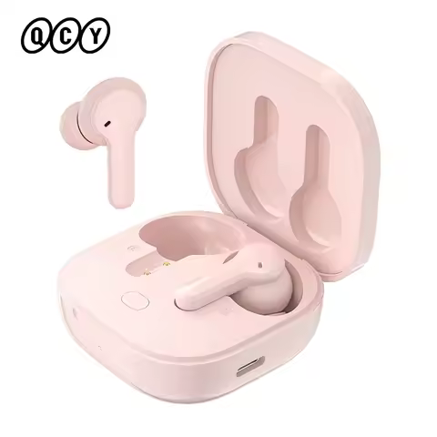QCY Wireless Earphones 4 Mic ENC HD Call Headset Stereo Sound Headphone Touch Control Long Standby 4