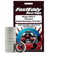 FastEddy Bearings Compatible with Mugen MRX-5 10x15x4 Sealed Bearings (10 Units)