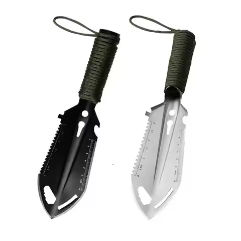 Camping Portable Engineer Shovel, Field Survival Tools, Outdoor Stainless Steel Multi-functional Sma