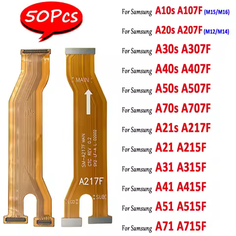 50Pcs，For Samsung A10S M15 M16 A20S M12 M14 A20 A21S A30S A31 A41 A50S A51 A71 Main FPC LCD Display 
