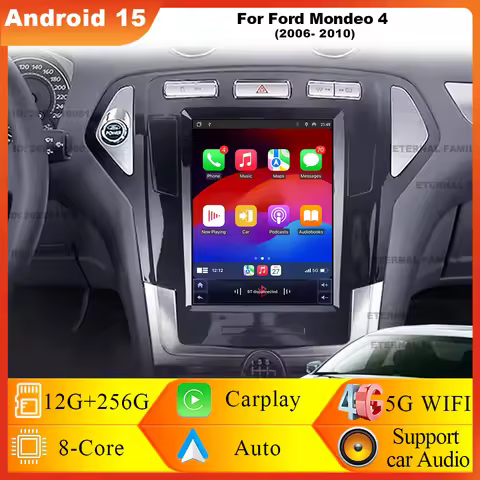 9.7" Android 15 4G Carplay Auto radio for Ford Mondeo mk4 Galaxy A/C 2006-2010 multimedia player GPS