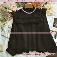 Grosir Hasanah / Blouse Rample mutiaraa Termurah 2021 / Atasan Blus Wanita Fashionable / Blus kekini