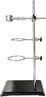 Laboratory Stands Support, Rod 16" Lab Stand with Cast Iron Base, Ring Stand,with a Burette Clamp an