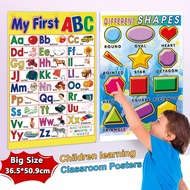 Big Size Chart For Kid Educational Set Wall Colors Numbers Alphabet Chart Educational Chart For Baby
