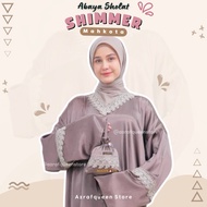 Prayer Abaya - ABAYA SHIMMER By MAHKOTA Prayer Abaya Glow Shimmer Silk Lace Sultan All Sizes