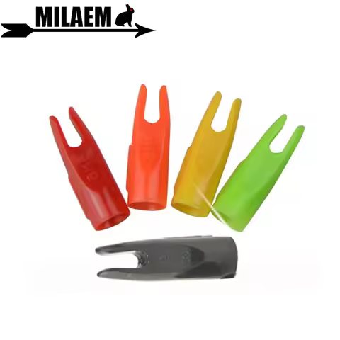 100pcs Archery Arrow Nock 5/16 OD 8mm Fit For Diameter 7mm Wood Arrow Bamboo Arrow Shaft Outdoor Sho
