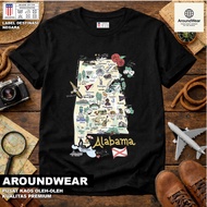 T-SHIRT BY ALABAMA 14, WEAR COUNTRYTAG ASSAL US PREMIUM SOUVENIR MATERIAL GIFT