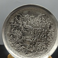 Qing Dynasty Antique Antique Country Old Objects Qianlong Year-Made Large Size Hundred Sons Gilt Sil