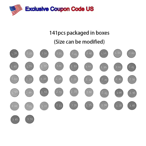 141pcs Motorcycle Adjustable 7.48mm Valve Shims Kit For Yamaha FZR400 FZS600 WR250F For Kawasaki EX2