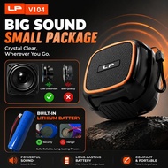 LP-V104 Wireless Bluetooth V5.1 Portable Speaker  Super Bass FM Radio  TF Slot USB Drive dengan Supe
