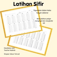Latihan Sifir Asas. Sifir 1 hingga 12. Format Klasik. Hitam putih.