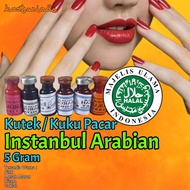 Kutek Cat Kuku Pewarna Kuku Hallal Pink Merah Maron