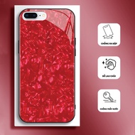 Ốp Lưng cho iρhone 787 PLUS8 PLUS Mặt kính cường lực cao cấp HOẠ TIẾT CẨM THẠCH