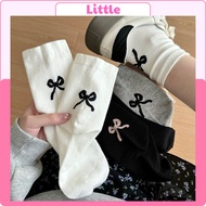 Women's Bow Pattern High Socks, Korean Style Bow High Socks
