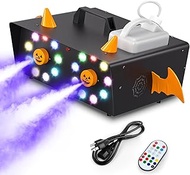 Smoke Machine 1500W Fog Machine with 18 RGB Mixed Colour LED Lights, Halloween Stage Effect Fogger w