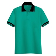 Aston Fashion / Baju Polo Polos Warna Hijau Tosca Banyak Motif Kerah / Polo Satu Warna / Kaos Wangki