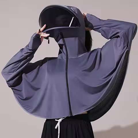 Sunscreen Clothing Women's Summer New Anti-ultraviolet Breathable Sunscreen Blouse Ice Silk Sunscree