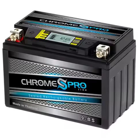 Chrome S Pro 9-BS Maintenance-Free 12V 9Ah Battery for ATV, Motorcycle, Jet Skis, Scooter, UTV, and 