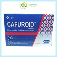 SABAHCARE XEPA CAFUROID 500MG TABLET 3 X 10'S (MICRONISED DIOSMIN 450MG + HESPERIDIN 50MG) EXP DATE 