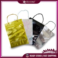 VRstar 20pcs Paper Bag Ziplock Bag Kraft Beg Paper Bag Handle Wedding Bag Goodies Gift Bag