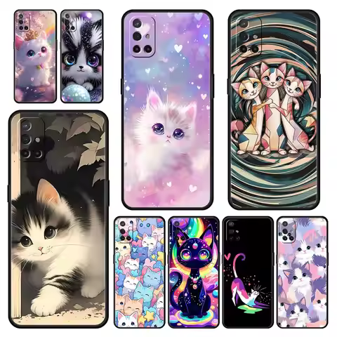 Colorful Cat Design Phone Case For Oneplus 13R 13 12R 11 10T 10R Nord N100 N200 N10 10 9 9R 9RT CE 3