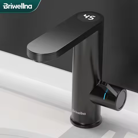 Briwellna Electric Water Heater Hot Water Faucet 2 in 1 Basin Tap Tankless Geyser 220V Instant Water