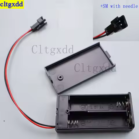 Cltgxdd 1 set 2-slot AA battery holder cartridge PH2.0 XH2.54 SM Dupont DC USB lead with on/off swit
