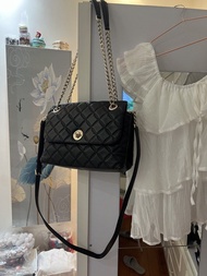 Kate Spade 黑色菱格鏈條手袋
