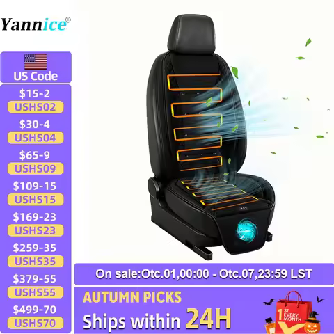 12V Car Cooling Heating Seat Cushion 2 In 1 Summer Cool&Winter Heated Seat Cover With Fan Fast Blowi