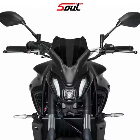 Motorcycle Sports Black Windscreen Windshield Visor Fits For YAMAHA MT-07 2021 2022 SP MT07 21-22 FZ