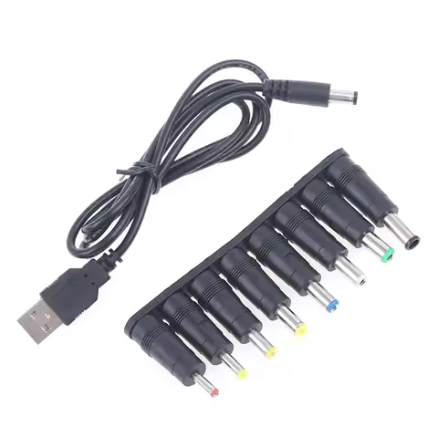 Plug Laptop Power Adapter Charging Cord HUB Splitter DC Power Supply Adapter Interchangeable Plugs U